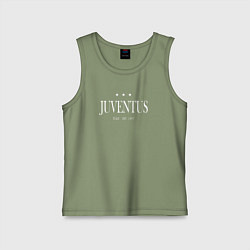 Майка детская хлопок Juventus Tee est 1897 2021, цвет: авокадо