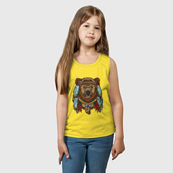 Майка детская хлопок Славянский медведь, цвет: желтый — фото 2