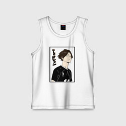 Майка детская хлопок Ринтаро Суна Haikyuu!!, цвет: белый