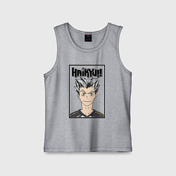 Майка детская хлопок Котаро Бокуто Haikyuu!!, цвет: меланж