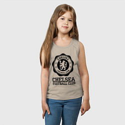 Майка детская хлопок Chelsea FC: Emblem, цвет: миндальный — фото 2