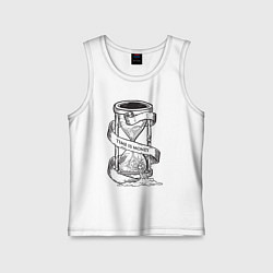 Майка детская хлопок Время - деньги, цвет: белый