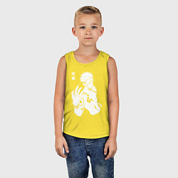 Майка детская хлопок Рёмен Сукуна Магическая битва, цвет: желтый — фото 2