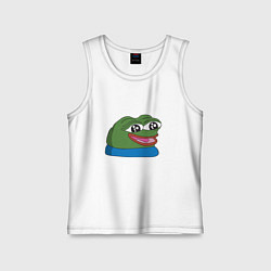 Майка детская хлопок Pepe happy Пепе хеппи, цвет: белый