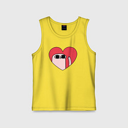 Майка детская хлопок Ketnipz сердце, цвет: желтый