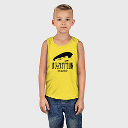 Майка детская хлопок Дирижабль Led Zeppelin с лого участников, цвет: желтый — фото 2