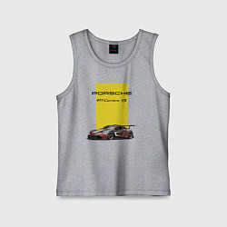 Майка детская хлопок Porsche Carrera 4S Motorsport, цвет: меланж