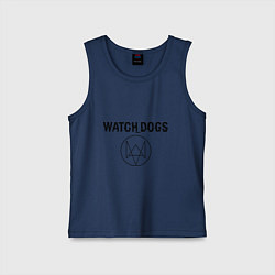 Майка детская хлопок Watch Dogs, цвет: тёмно-синий