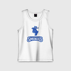 Майка детская хлопок Tennessee smokies - baseball team, цвет: белый