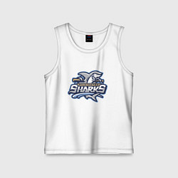 Майка детская хлопок Wilmington sharks -baseball team, цвет: белый