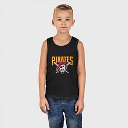 Майка детская хлопок Pittsburgh Pirates - baseball team, цвет: черный — фото 2