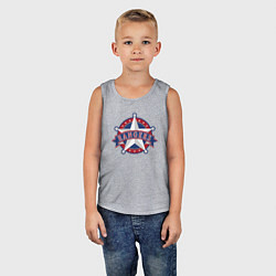 Майка детская хлопок Texas Rangers -baseball team, цвет: меланж — фото 2