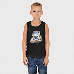 Майка детская хлопок The Magical Cat Yuumi, цвет: черный — фото 2