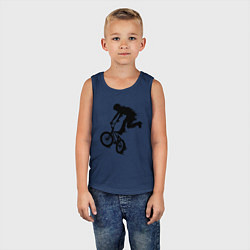 Майка детская хлопок ВЕЛОСПОРТ BMX Racing ВЕЛОСИПЕДИСТ, цвет: тёмно-синий — фото 2