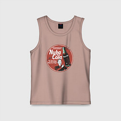 Майка детская хлопок Nuka Cola Ice Cold Retro, цвет: пыльно-розовый