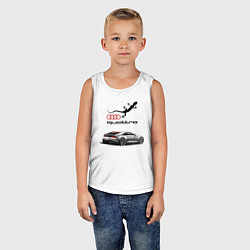 Майка детская хлопок Audi quattro Lizard, цвет: белый — фото 2