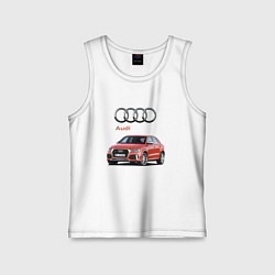 Майка детская хлопок Audi Germany Prestige, цвет: белый