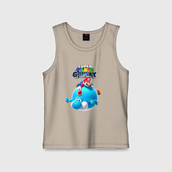 Майка детская хлопок Super Mario Galaxy Nintendo, цвет: миндальный