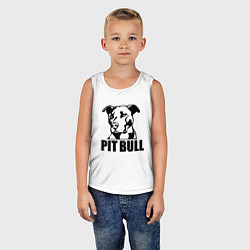 Майка детская хлопок Pit Bull Power, цвет: белый — фото 2