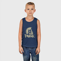 Майка детская хлопок Punk Skull, цвет: тёмно-синий — фото 2