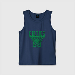 Майка детская хлопок Celtics Dunk, цвет: тёмно-синий