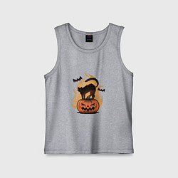 Детская майка CAT ON A PUMPKIN