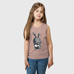 Майка детская хлопок Cool hare Hype Крутой заяц Шумиха, цвет: пыльно-розовый — фото 2