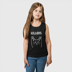 Майка детская хлопок The Killers рок кот, цвет: черный — фото 2