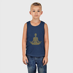 Майка детская хлопок Медитация смайлики, цвет: тёмно-синий — фото 2