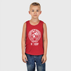 Майка детская хлопок Я люблю СССР: Советский союз, цвет: красный — фото 2