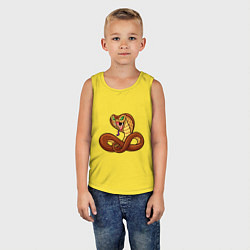 Майка детская хлопок Для любителей змей, цвет: желтый — фото 2