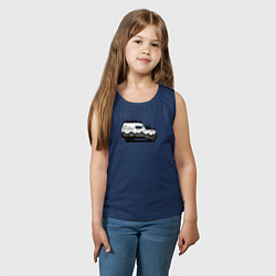 Майка детская хлопок Бездорожье без дорог, цвет: тёмно-синий — фото 2