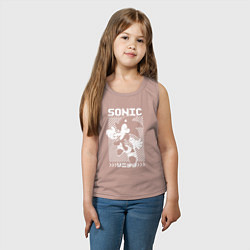 Майка детская хлопок Sonic - game, цвет: пыльно-розовый — фото 2