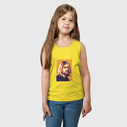 Майка детская хлопок Nirvana - Cobain, цвет: желтый — фото 2