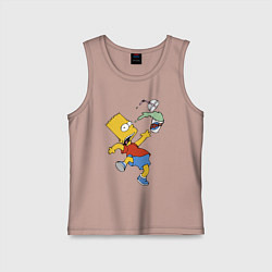 Детская майка Барт Симпсон выронил стаканчик с лимонадом