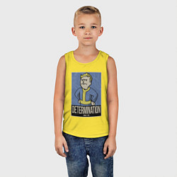 Майка детская хлопок Fallout vault - tec boy, цвет: желтый — фото 2