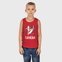 Майка детская хлопок Capoeira - contactless combat, цвет: красный — фото 2