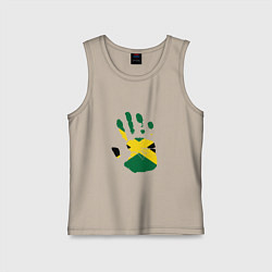 Майка детская хлопок Hand Jamaica, цвет: миндальный