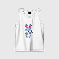 Майка детская хлопок Bunny Dab, цвет: белый