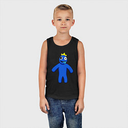 Майка детская хлопок Синий из Роблокс, цвет: черный — фото 2