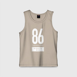 Майка детская хлопок Eighty Six, цвет: миндальный