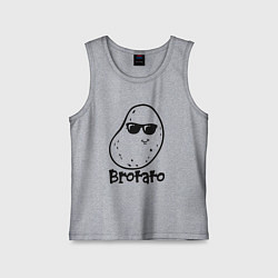 Майка детская хлопок Brotato art, цвет: меланж