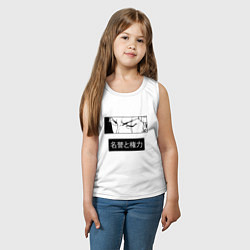 Майка детская хлопок Взгляд Зоро - Вон пис, цвет: белый — фото 2