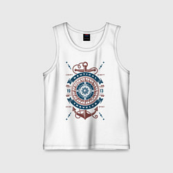 Майка детская хлопок Морской путешественник, цвет: белый