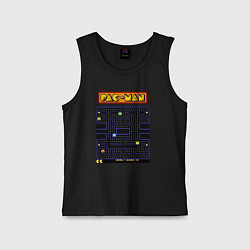 Майка детская хлопок Pac-Man на ZX-Spectrum, цвет: черный