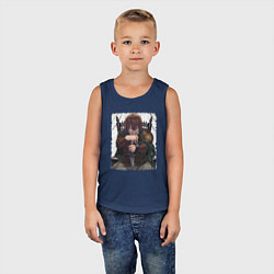 Майка детская хлопок Keyaru art, цвет: тёмно-синий — фото 2