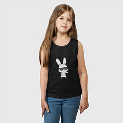 Майка детская хлопок Cool rabbit, цвет: черный — фото 2