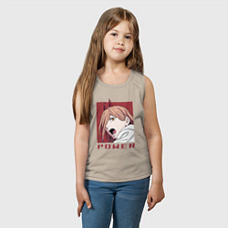 Майка детская хлопок Охотница Пауэр, цвет: миндальный — фото 2