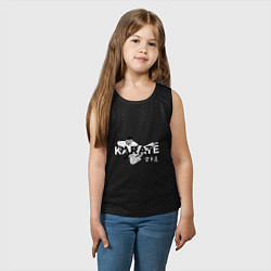 Майка детская хлопок Боец карате, цвет: черный — фото 2