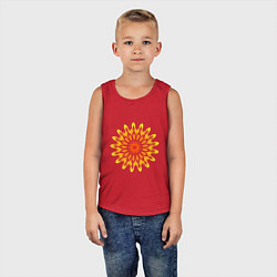 Майка детская хлопок Солнечная мандала свадхистана, цвет: красный — фото 2